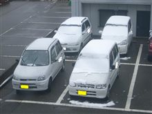 外は雪で寒いっ