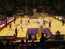 今日は初めてBJリーグ（日本のプロバスケリーグ）を見に