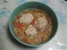 豆腐入り肉団子の野菜スープ☆