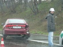 大きな玉突き事故。 