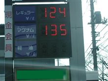 全車　満タン・・・やっと下がった！！！。