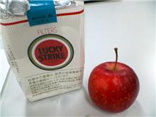 大きい!?ラッキーストライク　比較　りんご