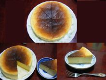 昨日ですが長女の力作です。チーズスフレケーキ(*^_^*)