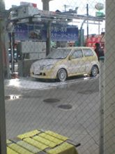 洗車中