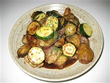 オレンジ厨房～キタアカリと鶏肉とズッキーニのバルサミコ酢炒め♪～