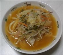 うどんその26　温キムチうどん