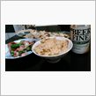 ホッキのお刺身とアスパラベーコン