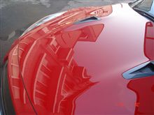 洗車したんだ。そうしたらマーフィー君が気を使ってくれたんだ。