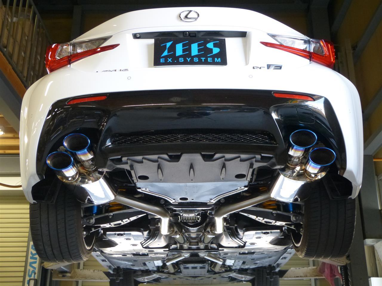 RCF オールステンレス リアマフラー チタンコーティングオーバル