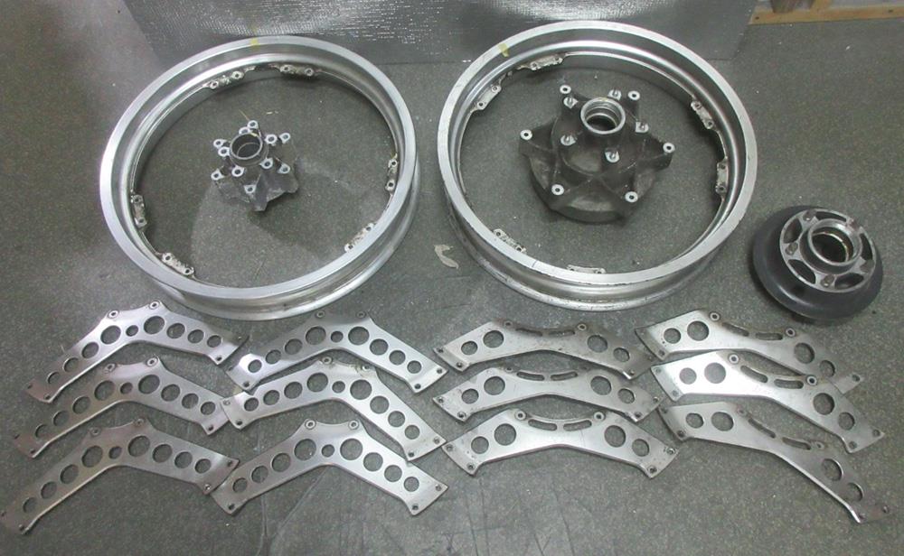 HONDA二輪CBXコムスターホイール完全分解パウダーブラック＆リム
