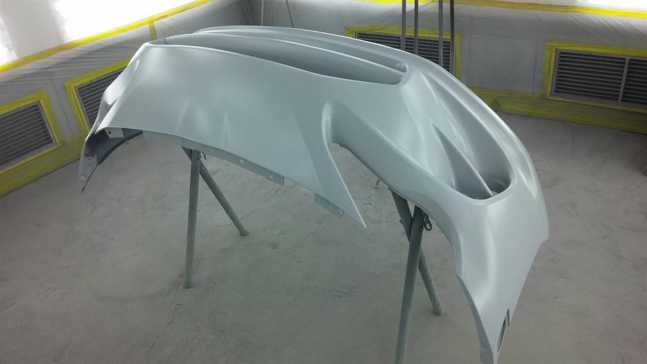 立川市の車の板金塗装修理工場　ガレージローライドのトヨタ　86のDAMD製フロントバンパ等エアロパーツ塗装・取り付けです。