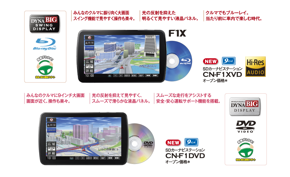 パナソニック ストラーダ F1XVD F1DVD