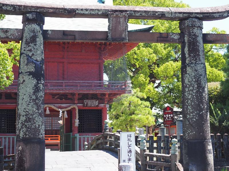 佐賀 與賀神社 楼門・三の鳥居および石橋