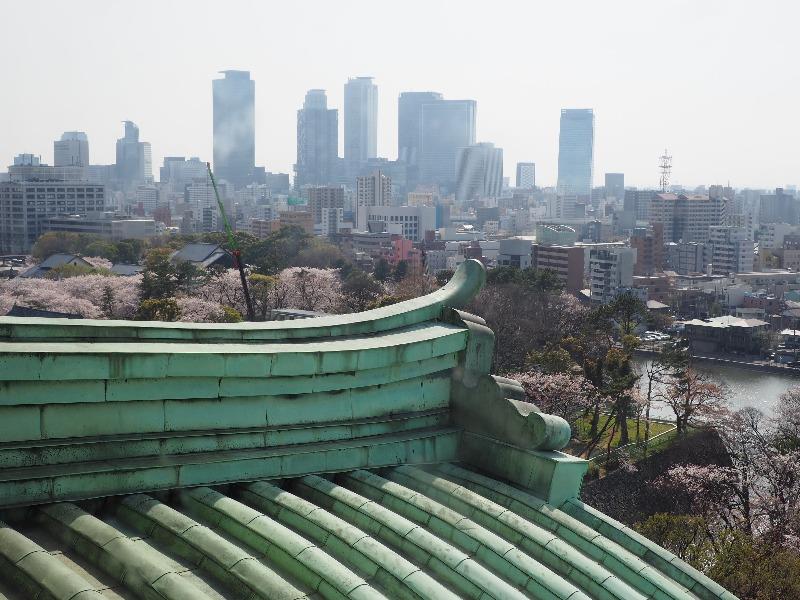 名古屋城 天守閣 展望室 名古屋駅方面(2)