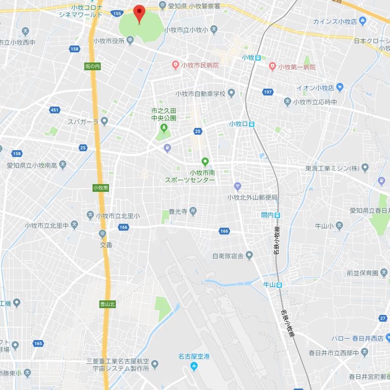 googleMap 県営名古屋空港~小牧山