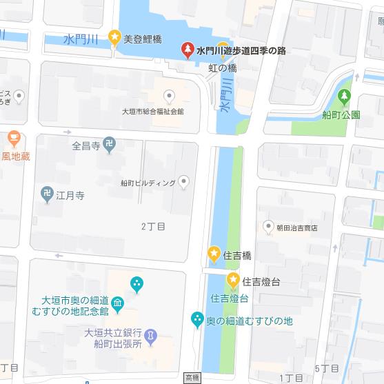 Google Maps(01)水門川遊歩道四季の路
