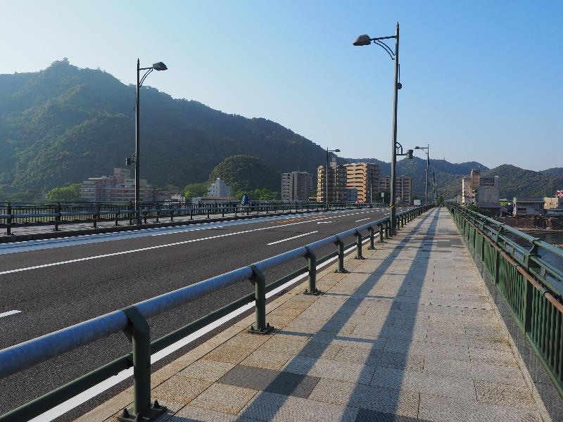長良橋から岐阜城(左上)(2)