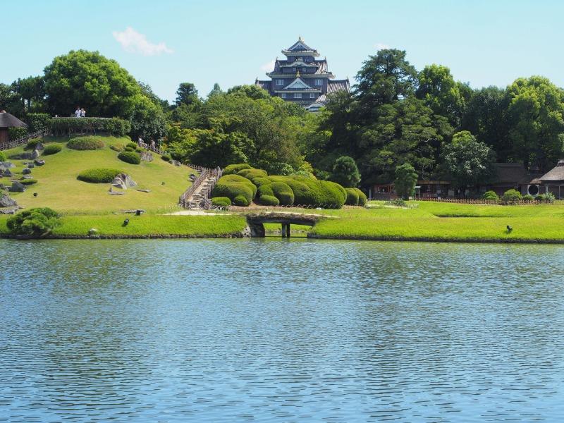 岡山後楽園 沢の池【+岡山城】