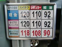 レギュラー満タン108円