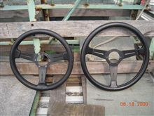 戦利品取り付け　その１　ナルディ　クラシック　３２φ→３５φ