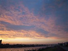 夕刻に虹が・・
