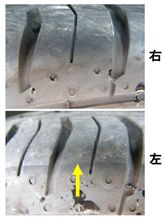 [整備] 左前輪タイヤバランスチェック
