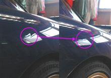 ＦＤ のドアパンチヘコミ補修
