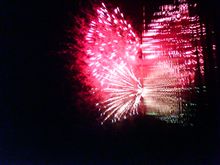 湖上花火大会でした