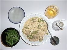 初めて作った献立　今晩の夕食　ゴーヤチャンプル
