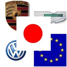 高速道路とエコカーと・・・VWとポルシェ、アストンマーチン。