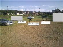 遊佐町クラシックカーミーティングから　帰る時の写真（駐車場）