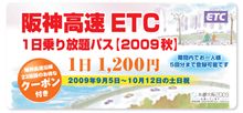 阪神高速ETC1日乗り放題パス【2009秋】