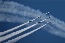 入間基地にてブルーインパルス（フォトヤマさん提供）。