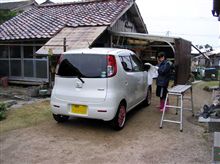 洗車wax掛け、MRワゴン。
