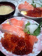 今夜は海鮮丼♪