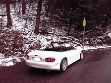 トップおろして雪見ドライブ