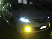 HID8000K化＆フォグHID3000K化をしてきた