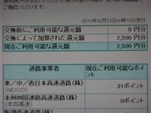 マイレージポイント♪