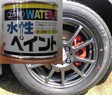キャリパーに100円ショップの塗料を塗りました