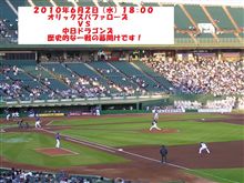 オリックス０対７から奇跡の大逆転！（中日ファンの方ゴメンナサイ）