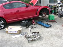いそっち。さんのRX-8にアメリカ製エキマニ装着~よつば氏来られる いそっち。さんのRX-8にアメリカ製エキマニ装着~よつば氏来られる