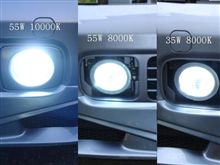 8000ｋと10000ｋ少しだけ青くなったような・・・・