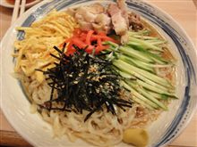 冷やし中華、手打ち麺。