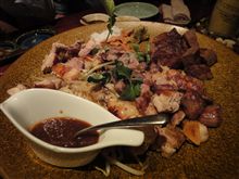 鉄板焼きで夜の定例会