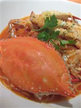 今日のランチは、「Pasto Dio」限定１日20食　渡り蟹の魚介トマトクリーム仕立て　1,100円