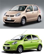 マーチとパッソにちょい乗り マーチとパッソにちょい乗り