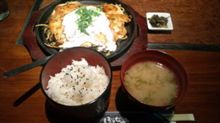 今日のランチは、「ぼてぢゅう　燦」ねぎ焼モダン　ごはんセット　980円