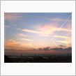 少し秋空の夕焼け