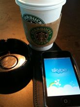 starbucksでSkype(^○^) 