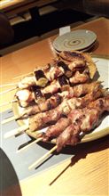 串焼き屋で一杯…